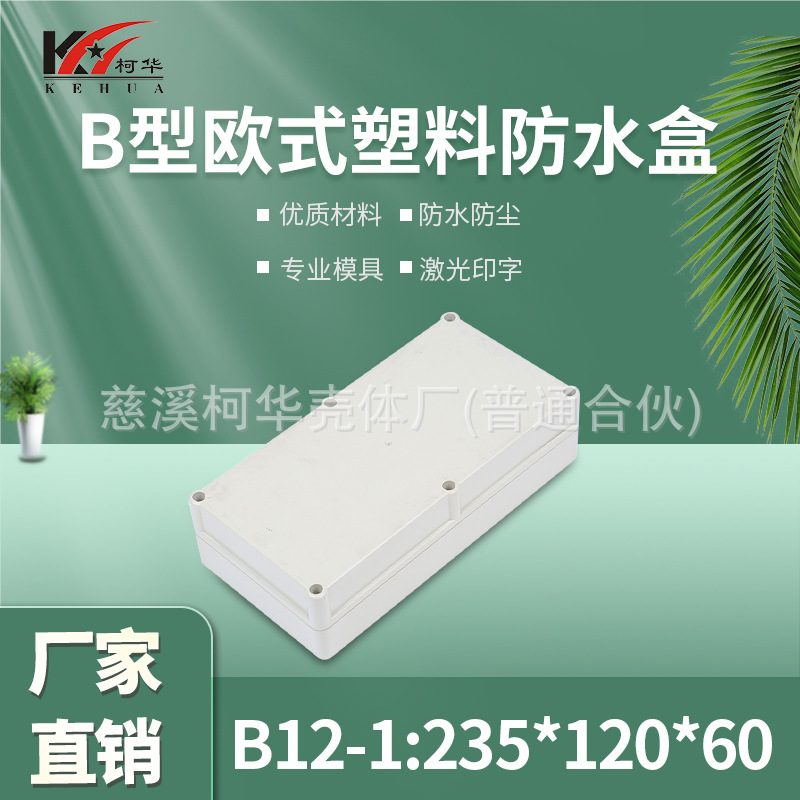 仪表外壳/塑料外壳/安防 监控安防塑料电源监控防水盒/60*120*2