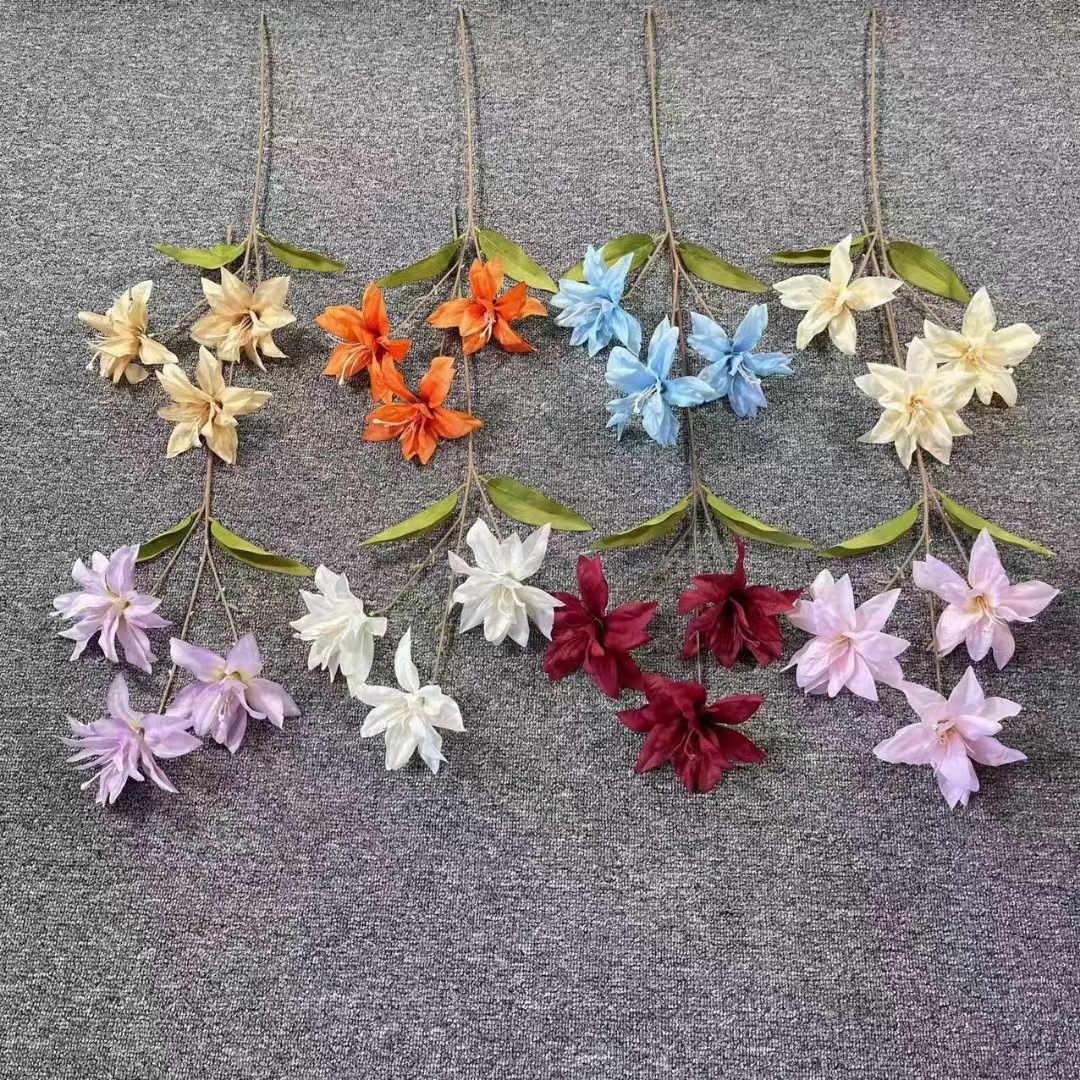 3-head Sayuri artificial flower wedding hotel wedding hall home decoration ornaments fake flowers wholesale cross-border