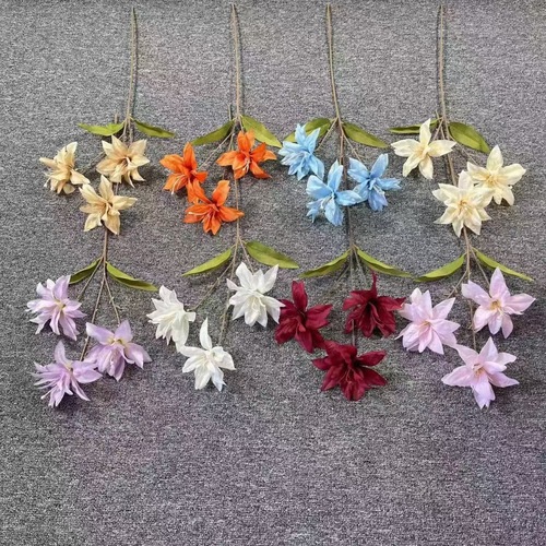 3-head Sayuri artificial flower wedding hotel wedding hall home decoration ornaments fake flowers wholesale cross-border