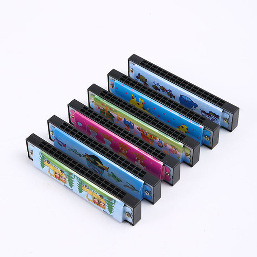 Children's Tin Harmonica 16 Holes Kindergarten Elementary Student Beginner Blowing Instrument Mouth Harmonica Toy