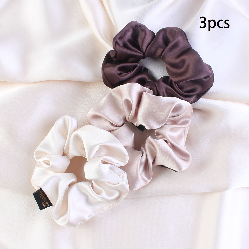10g Weight Hair Tie Hair Accessories Type 1 Piece Quantity Casual, Daily Occasion satin Material Solid Color Pattern Women's Gender Simple Style Style Simple Style Women's Solid Color Satin Hair Tie 8