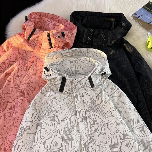 American-style combat jacket for men, spring and autumn version, cool rebel high-street fashion brand, couple's turtleneck hooded utility jacket.