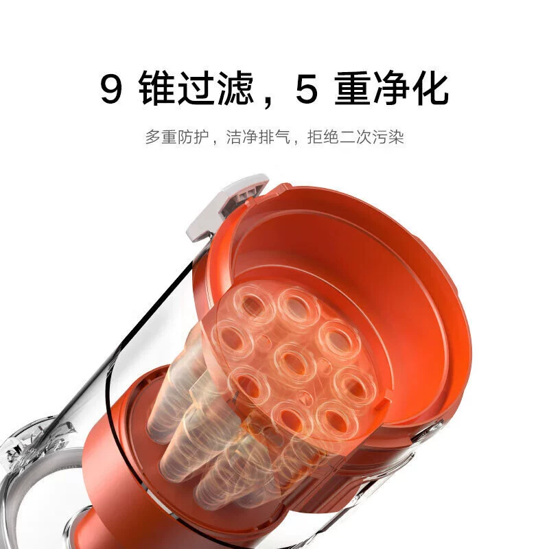 Wireless handheld hygienic vacuum cleaner