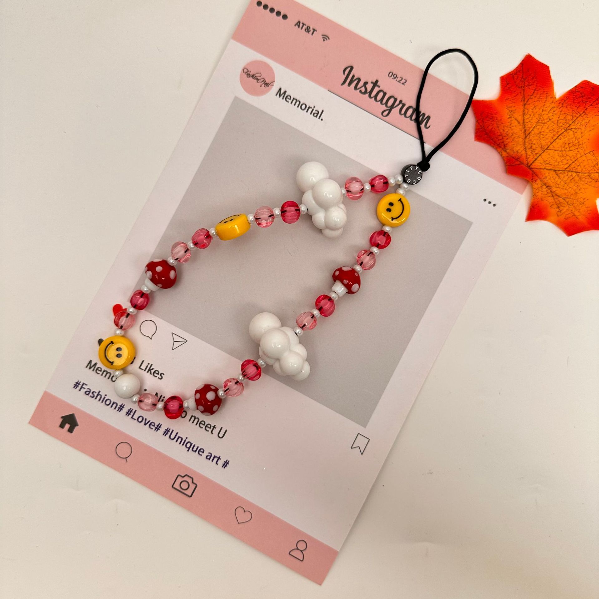 Moda simple amor serie de nubes de cadena de teléfono móvil bolso de cadena de teléfono móvil bolso de llavero colgante corto nicho diseño