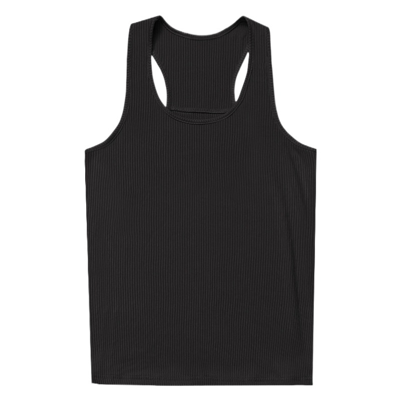 Chaleco de verano para hombre, estilo americano, juvenil, de alta elasticidad, acanalado, ajustado, de secado rápido, transpirable, sin mangas. image 1