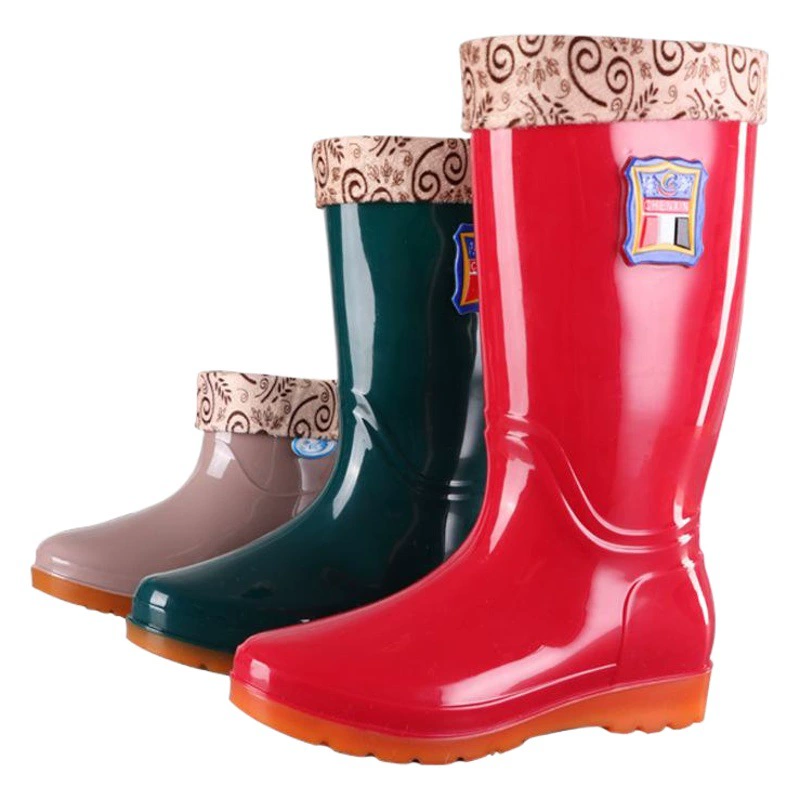 Теплые хлопковые модные резиновые сапоги, женские низкие короткие резиновые сапоги средней высоты, водные сапоги для рыбалки, зимние и летние резиновые сапоги для мойки автомобилей, водные сапоги