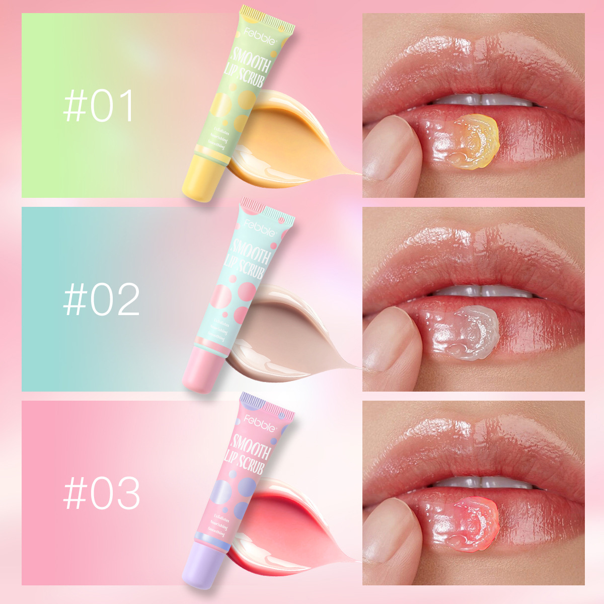 Febble Exfoliante de lunares de labios transfronterizos Hidratante Hidratante Hidratante Hidratante Hidratante Al por mayor FBC067