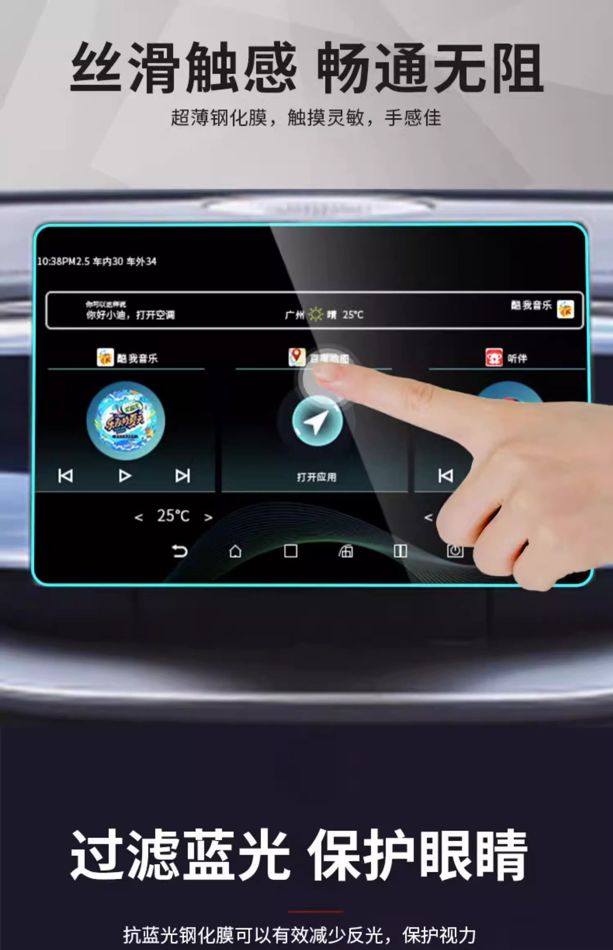 Suitable for 24 Changan Mazda cx5 Central Control Film Navigation Screen Tempered Film Car Supplies Modified Screen
