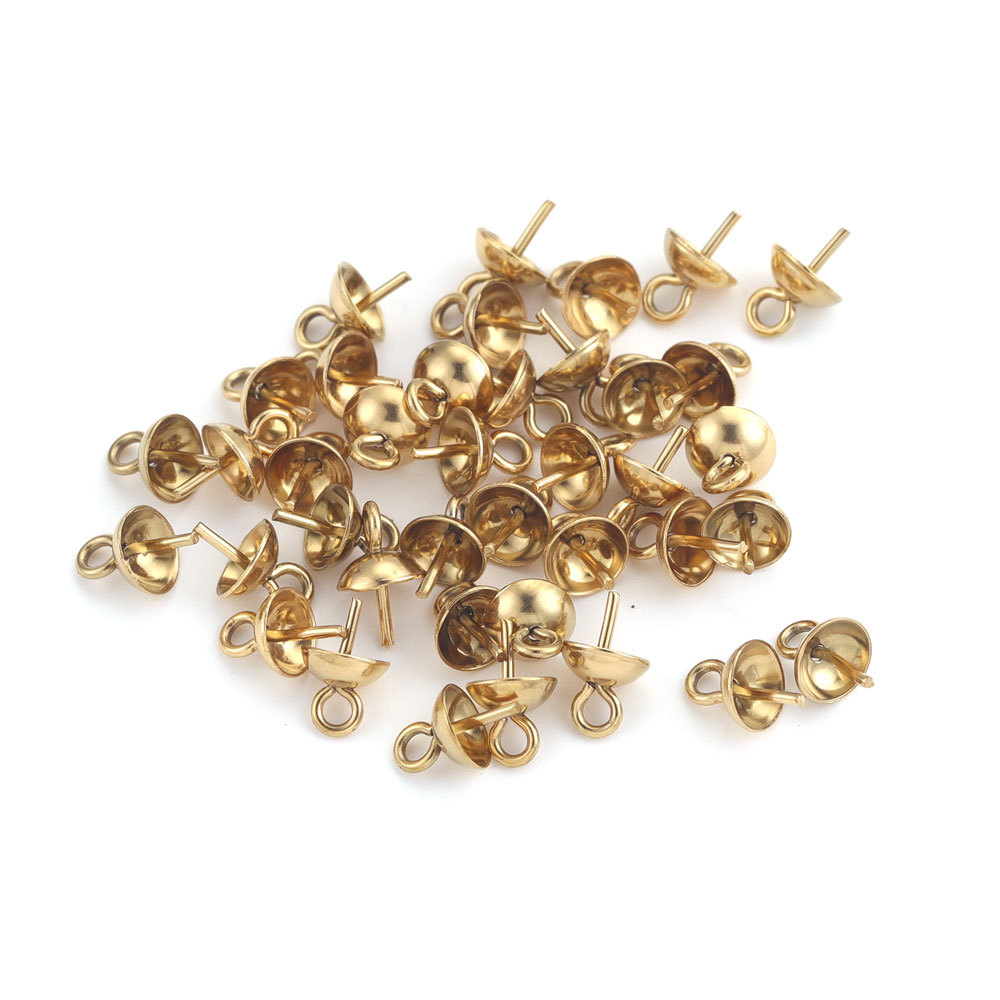 Acero inoxidable de acero inoxidable titular de la perla colgante de 9 palabras aguja casquillo del grano de vacío hilo multi-especificación DIY accesorios de la joyería hecha a mano image 7