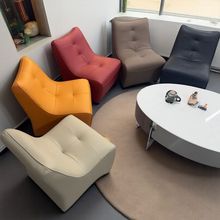 意式极简单人沙发椅轻奢懒人网红沙发小型客厅卧室单人椅