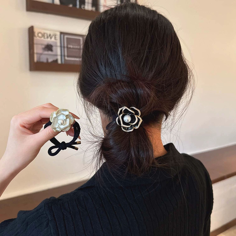 韓国の東大門椿高級パールヘッドバンド、多用途ヘアバンド、ダブルボールヘアバンド、ヘアアクセサリー|undefined