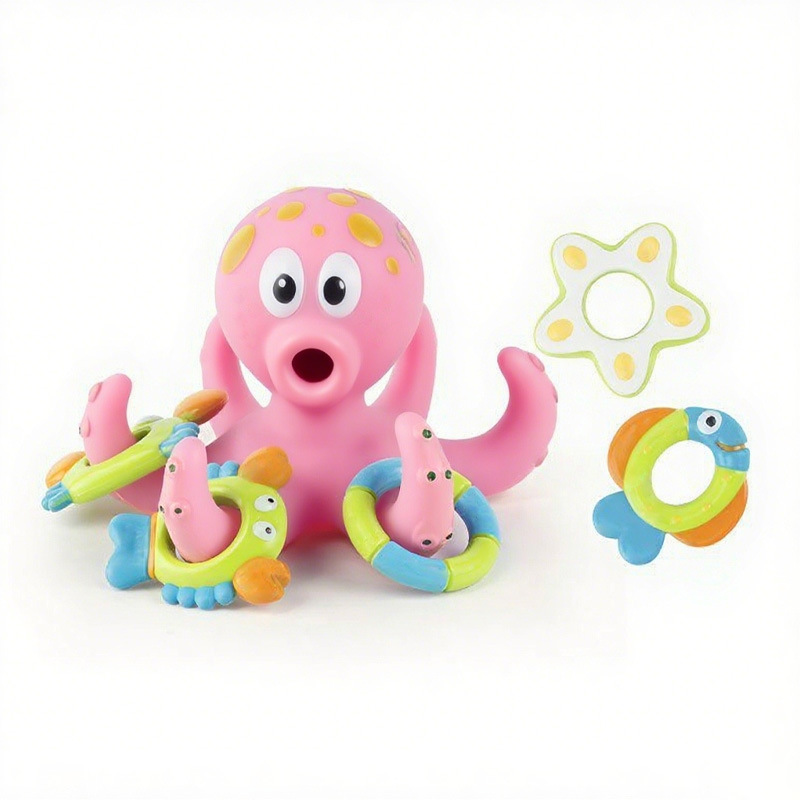 Силиконовая игрушка для игр в ванне и воде, осьминог