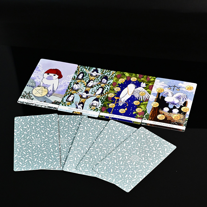 White Owl Tarot Karten Deck Englisch Orakel Partyspiele_voghion.com