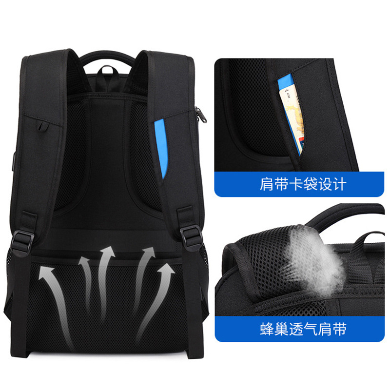 Mochila personalizada Mochila para hombres Viajes de negocios Mochila recargable a prueba de agua USB Mochila escolar para estudiantes de secundaria