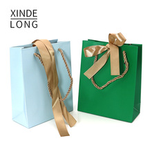 创意丝带手提纸袋 礼品袋珠宝店袋 可印logo首饰袋饰品袋子