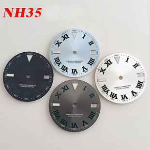 Luminous Dial Green Radish 28.5mm Dial Literal Green Luminous Modification Accessories Suitable for Nh35/Nh36 Machine