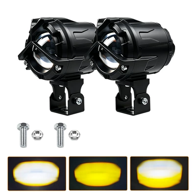 Motorcycle spotlight with large lens, strong Motorcycle headlights, headlights - mercedes-benz-light-square-bracket-one-piece