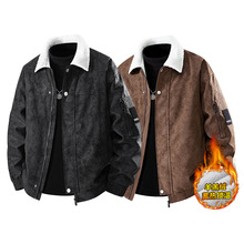 2530冬季新款羊羔绒白绒皮夹克潮流时尚大牌潮酷夹克男外套欧美美