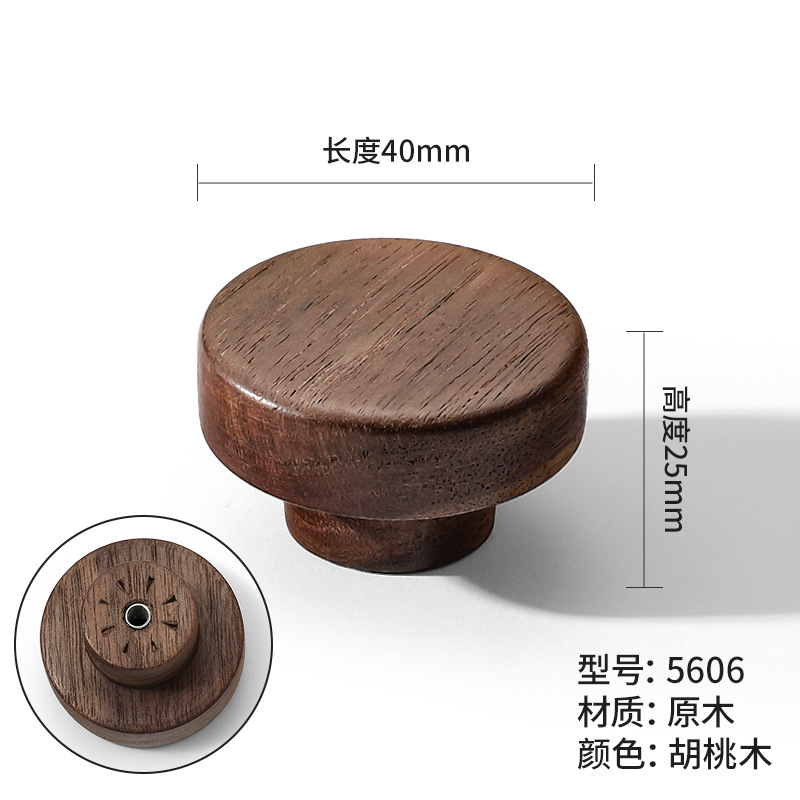 Tirador de madera estilo vintage para muebles