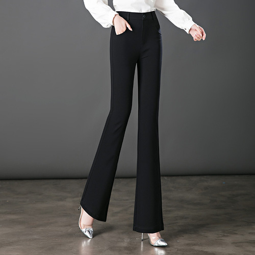 Women's Spring and Autumn New Style High-Waisted Slimming Casual Straight Leg Tapered Pants