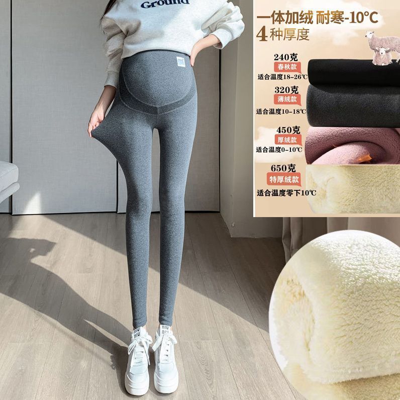 孕妇裤秋冬加绒加厚外穿孕妇打底裤托腹孕妇裤保暖孕妇裤棉裤秋装|undefined