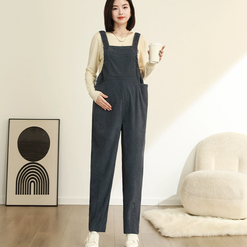 Комбинезон, набор, регулируемые демисезонные повседневные брюки с поддержкой живота, для подростков, утягивающий эффект