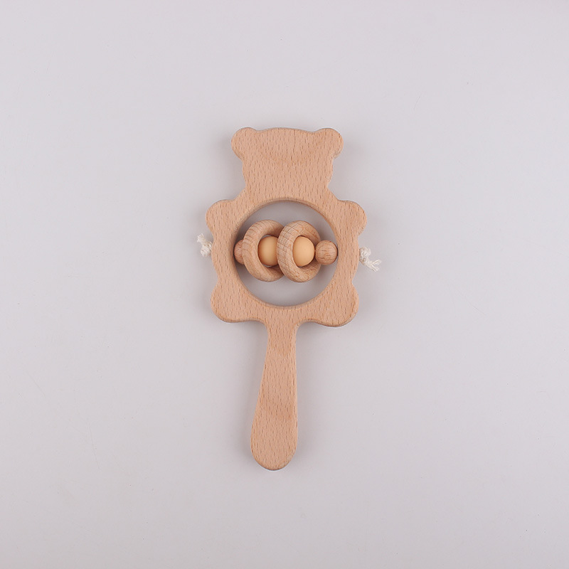 Juguetes de madera de haya para niños osos de hayales de madera artesanía ornamentación fábrica de juguetes decorativos