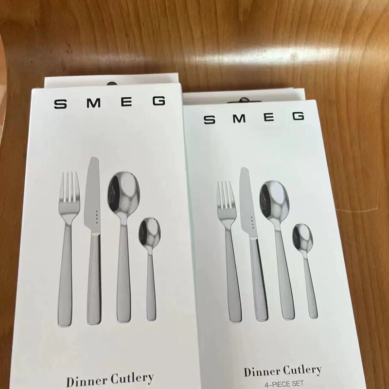 工場直販 SM-EG M グリッド 洋食器 4点セット ナイフ スプーン フォーク ステンレス デザート ステーキ 食器|undefined