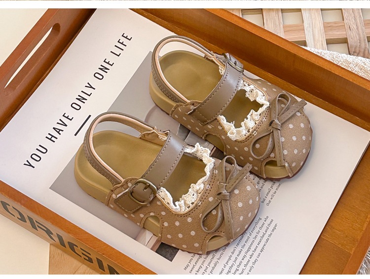 Mädchen Sandalen Mit Spitzenbesatz Und Weicher Sohle Für Kinder_voghion.com