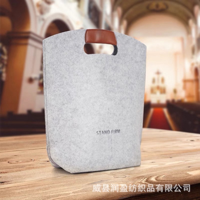新款毛毡手提袋企业礼品伴手礼袋高颜值商务款可印LOGO礼品包|undefined