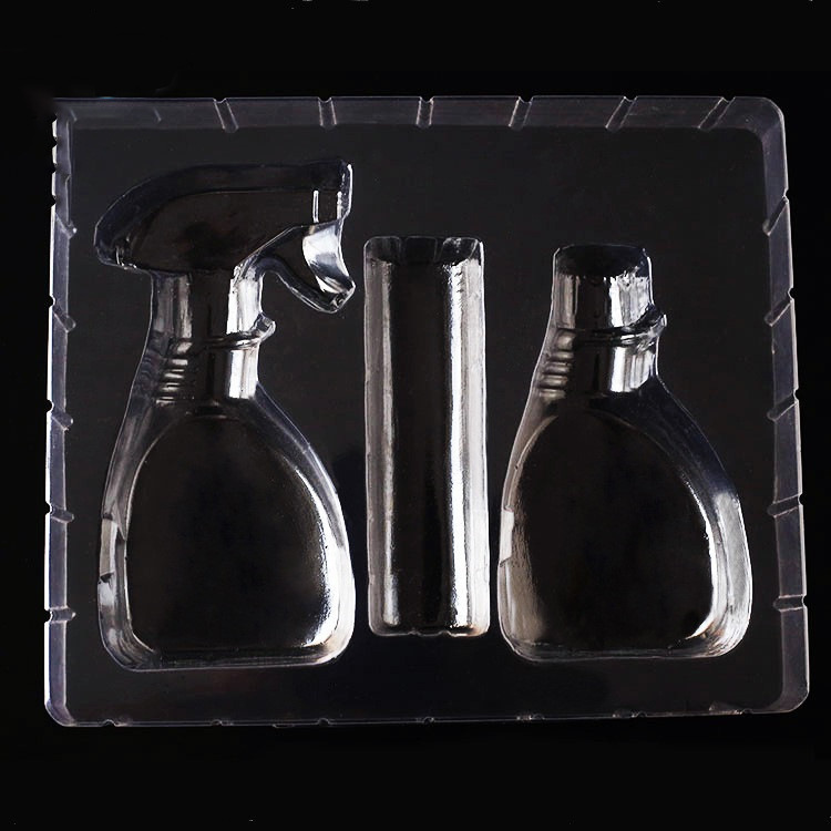 PVC吸塑内托日用品清洁剂套装塑料内托包装盒子透明底托定选制作