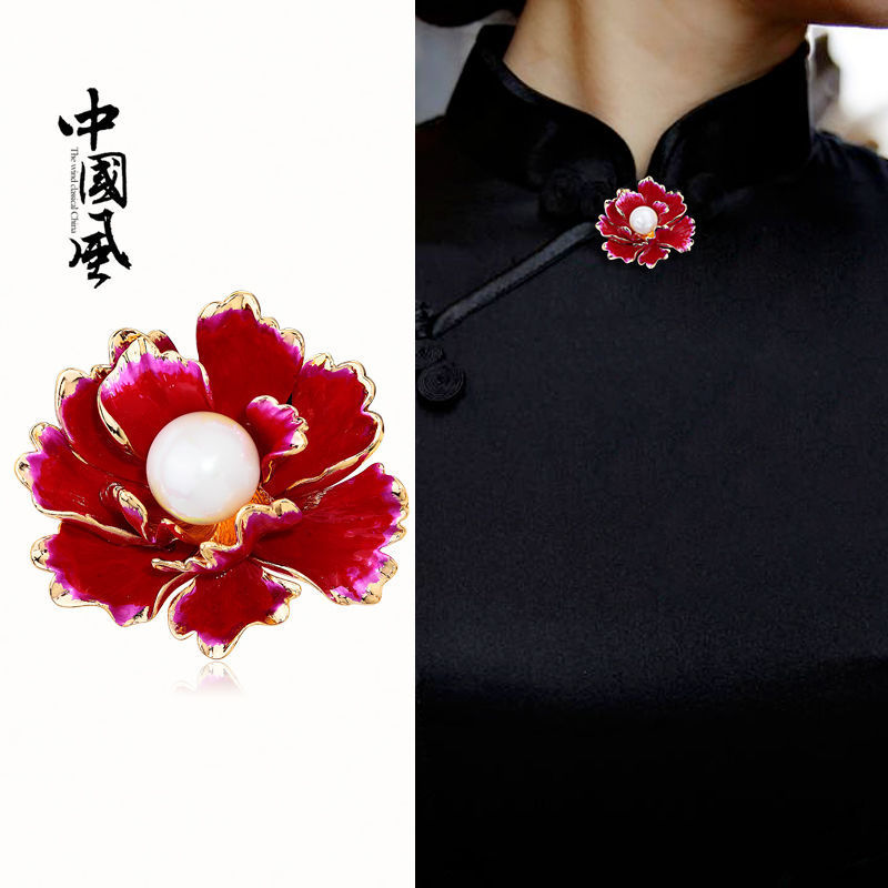 新商品の高級ブローチの軽い豪華なスーツのコートの胸の花、日韓の気質のピンの大気の百合の精巧な個性の装飾|undefined
