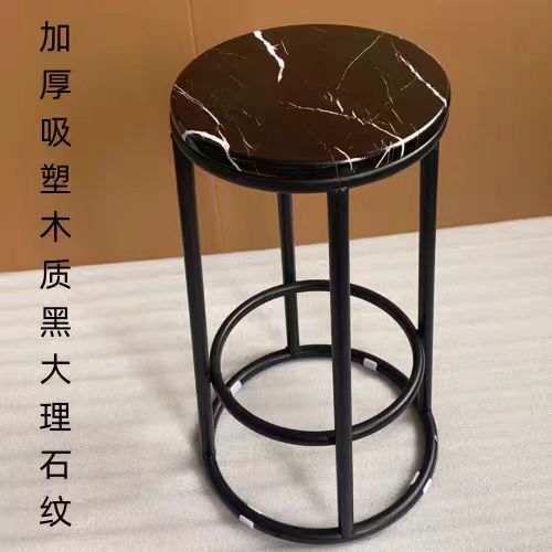 두꺼워지고 업그레이드된 65 높이의 검은색 대리석 패턴 + 검은색 선반