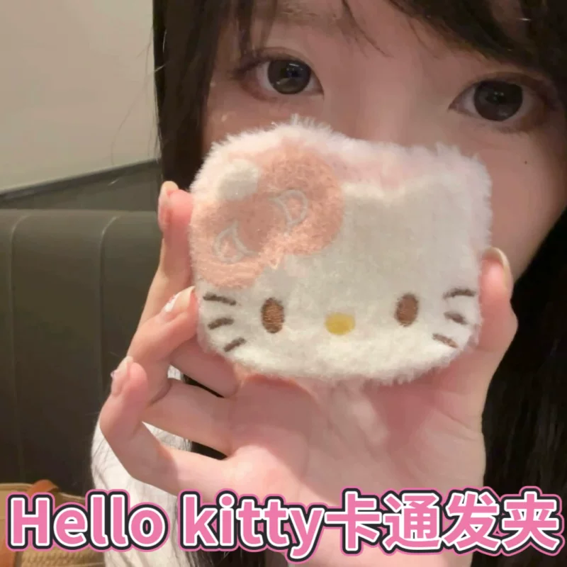 Hello Kitty, мультяшная заколка, милые заколки для умывания лица