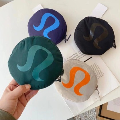 Lululemon Round Cake Tote Bag Large Capacity 30L Stowable Waterproof Shoulder Bag Tote Bag Trendy Women's Bag