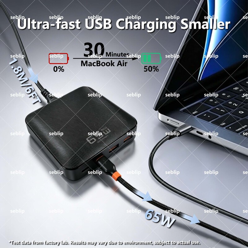 65Wtype-C Charger New Laptop Power Adapter Pd3.0 Charging