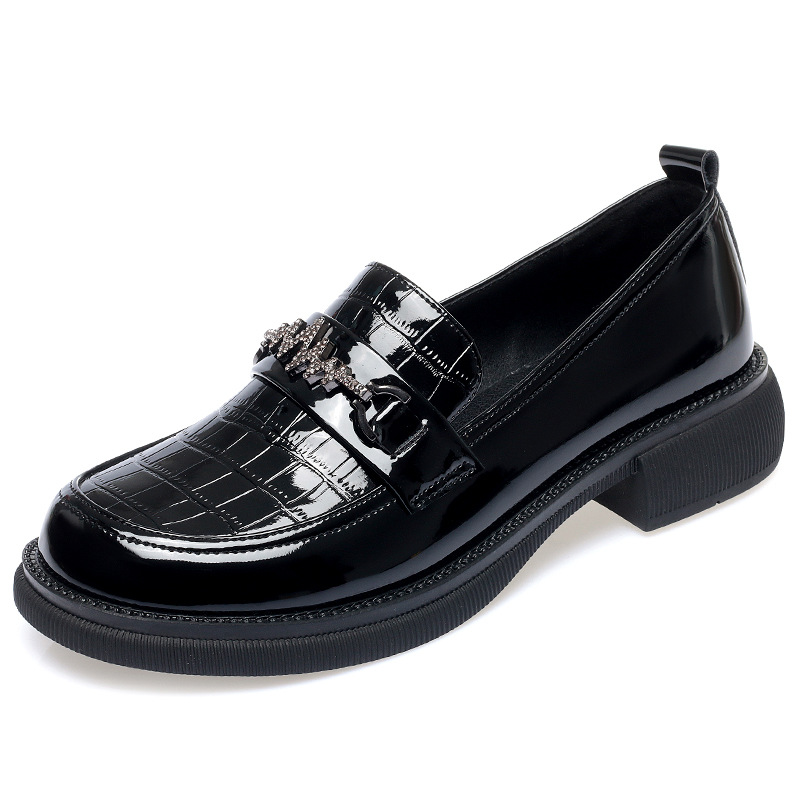 Bequeme Damen Loafer Aus Lackleder Mit Weicher Sohle_voghion.com
