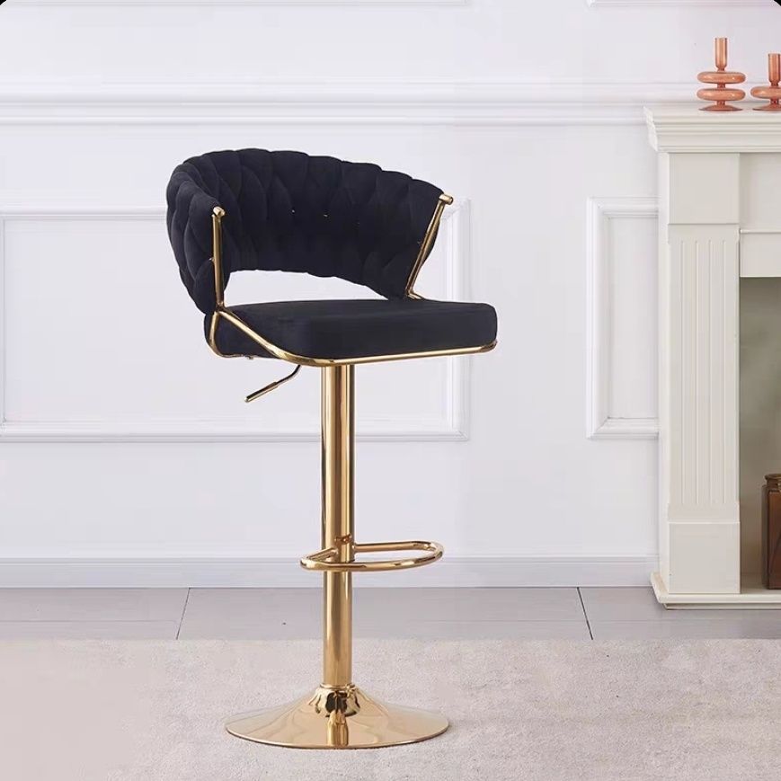 Silla de bar moderna y simple, silla giratoria de cajero, silla de recepción elevada, silla de bar elevable, taburetes altos image 8