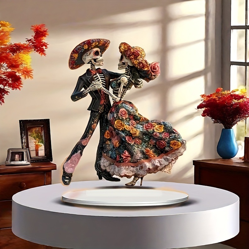 1pc hueso decoración de baile 2D festividad de la muerte con decoración base decoración multifuncional