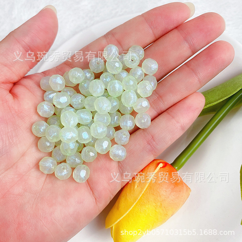 Perlas acrílicas con diseño estrella y sirena, accesorios DIY para pulseras