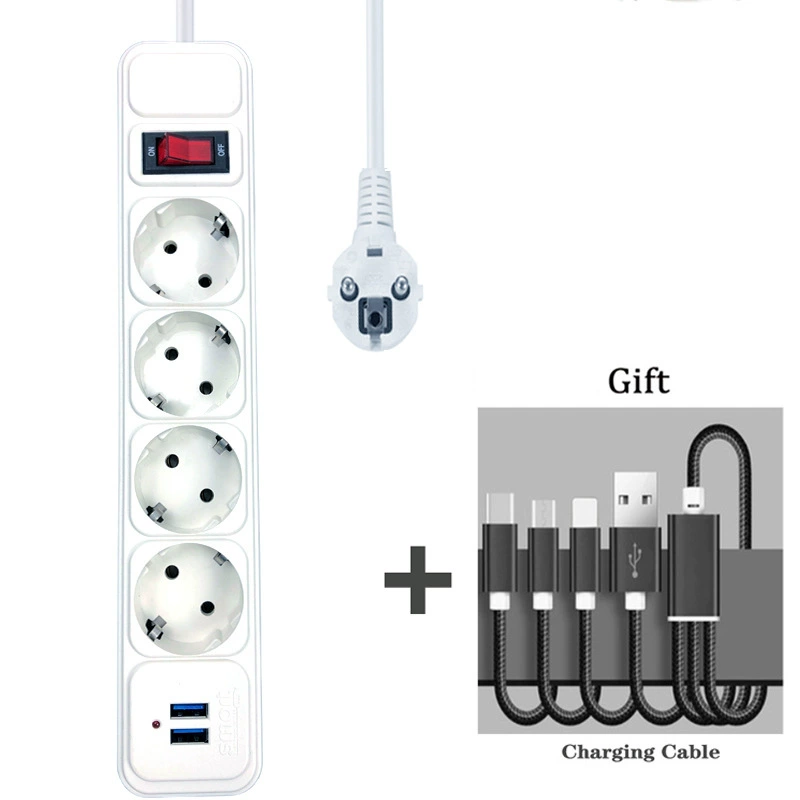 Удлинитель EuPlug USB быстрая зарядка розетка универсальная кросс-бордер характерный