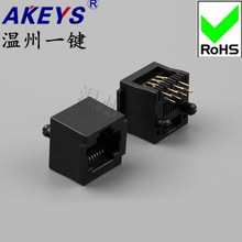 RJ45插座 RJ52-5222-8P8C带耳180度网络接口8针 水晶头母座