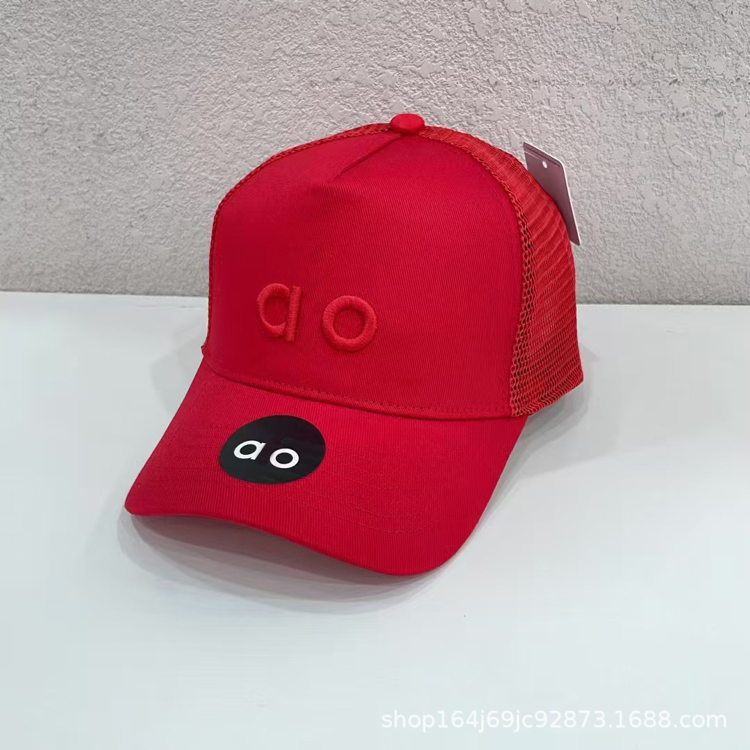 La nueva gorra de béisbol de malla alo bordado sombrero de techo rígido gorra de visera marca de moda sombrero de protección solar casual transpirable