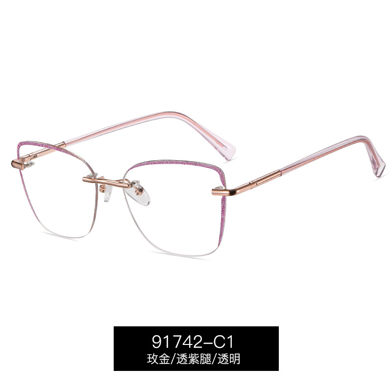 91742 nuevo modelo explosivo para atacar el diseño sin marco con borde brillante simple y versátil de la fábrica de enfoque de moda mujer spot