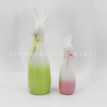 复活节兔子咖啡店装饰春天系列纪念品家居摆件工艺品创意树脂礼品