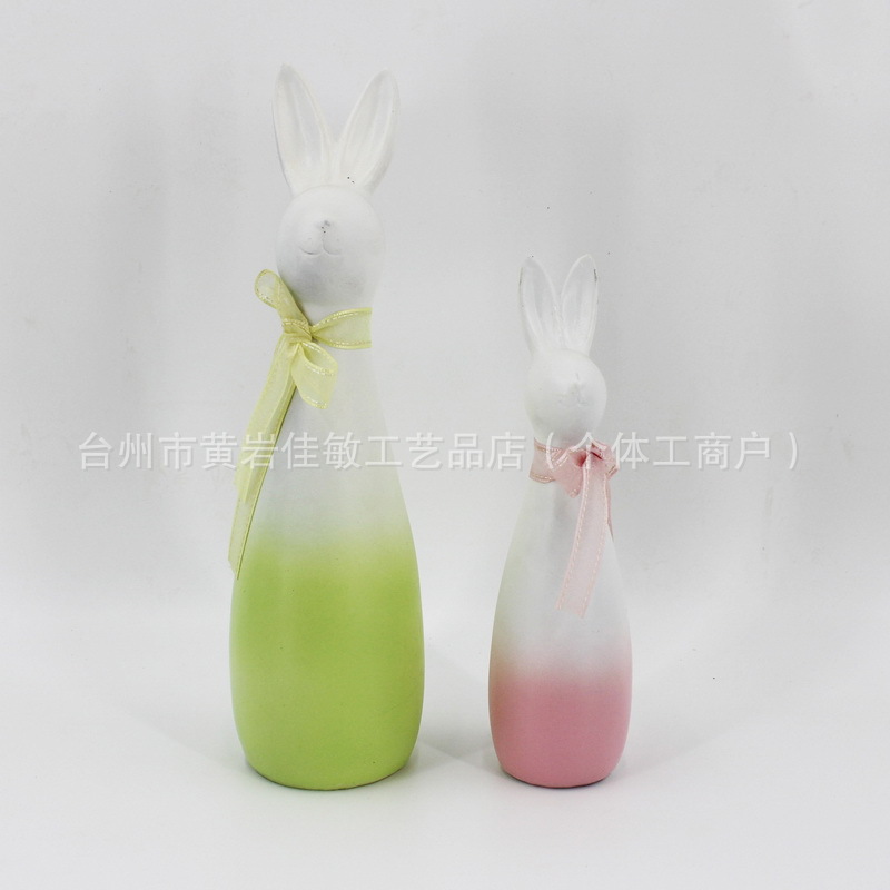 复活节兔子咖啡店装饰春天系列纪念品家居摆件工艺品创意树脂礼品