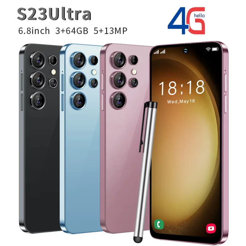 S23ultra — взрывной Android-смартфон, модель на складе 3+64 ГБ, большой экран 6.8", OTG, быстрая зарядка, для внешней торговли