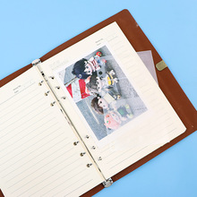 PVC活页配件挂扣贴韩国文具活页本替芯改造6可粘贴适用A5A6内页