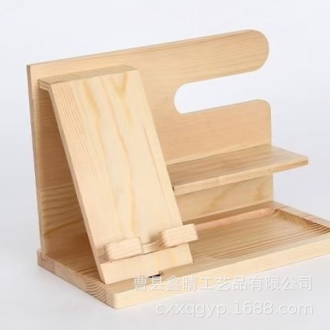 Dormitorio cabecera de cama soporte para teléfono móvil de madera maciza hogar olla multifuncional de madera soporte para teléfono móvil escritorio soporte de almacenamiento de gafas de madera