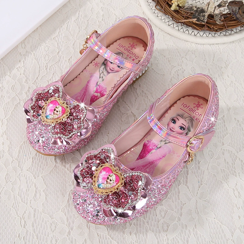 Footwear for princess high heels, children's nail sequins, shoes for leather shoes, new collection